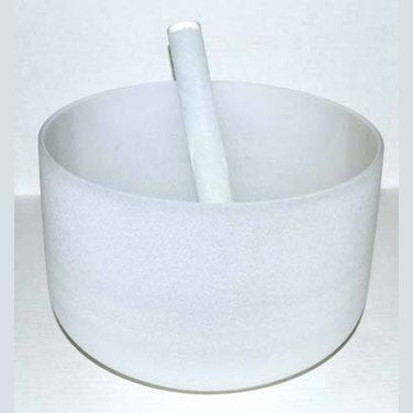 8" Off White Crystal Singing Bowl