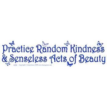Practice Random Kindness & Senseless Acts of Beauty bumper sticker