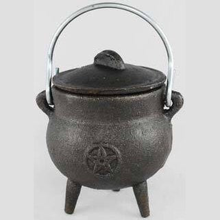 Pentagram cast iron Cauldron 3"