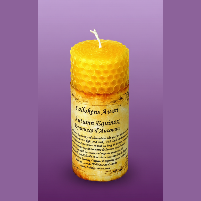 Autumn Equinox Beeswax Candle - Professional Style