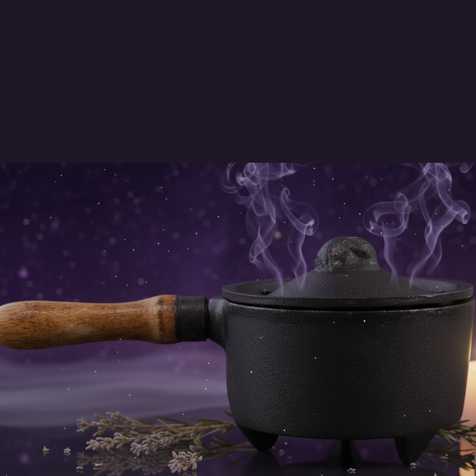 Cast Iron Cauldron - Elegant Mystical Style