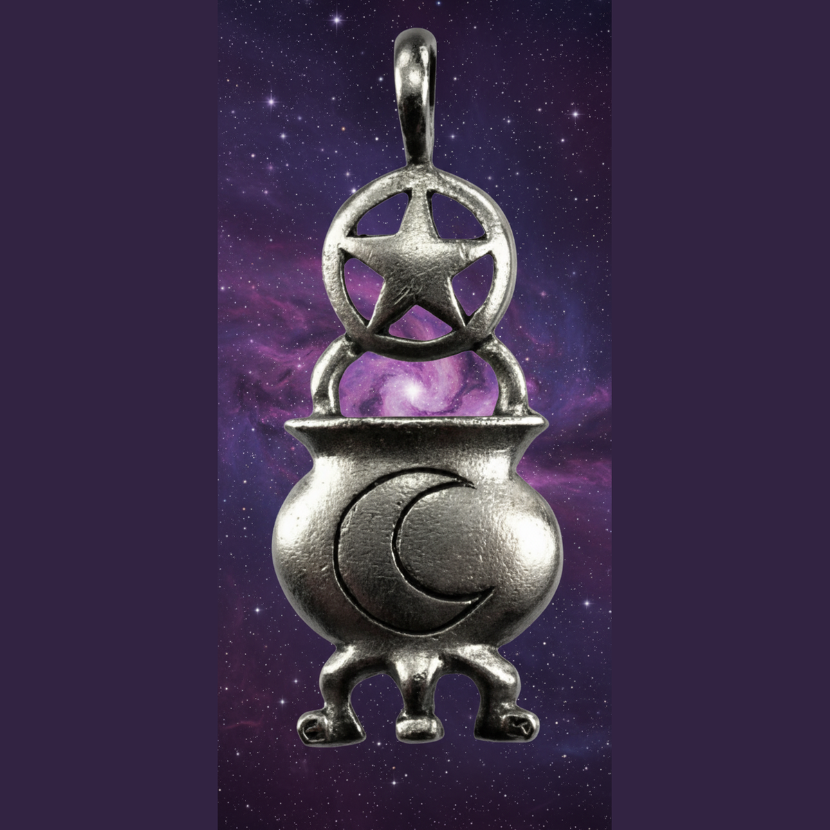 Cauldron Pendant - Mystical Starry Night