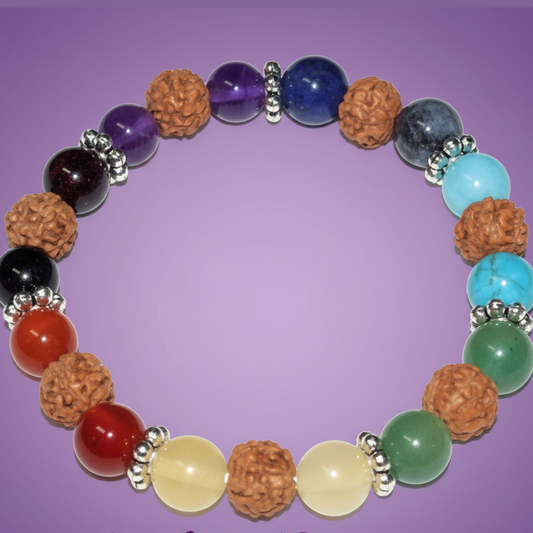 Chakra Rudraksha Bracelet - Clean Professional
