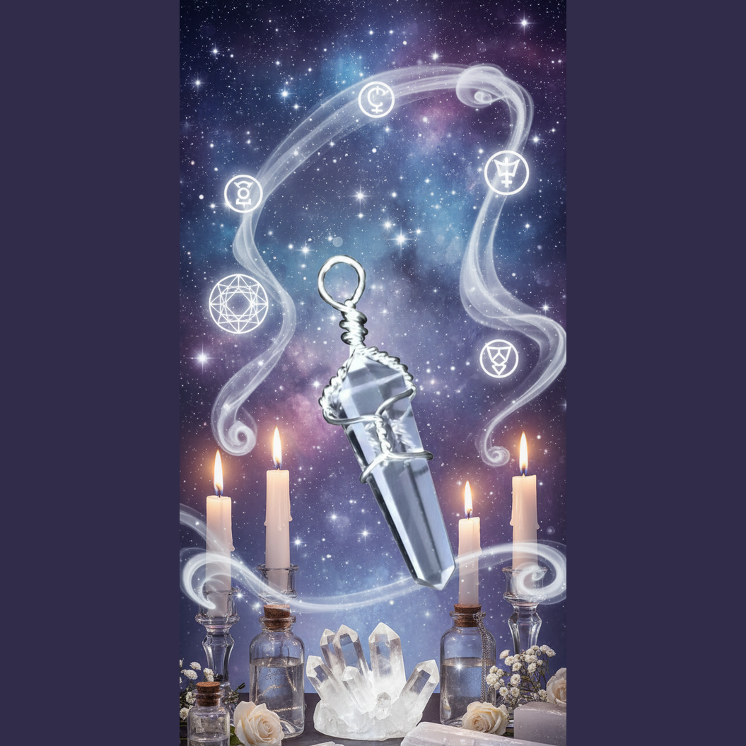 Witchy Like - Clear Quartz Wire Wrapped Pendant Mystical