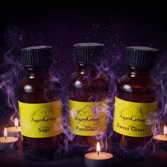 Exact Azure Green essential oils trio with mystical atmosphere