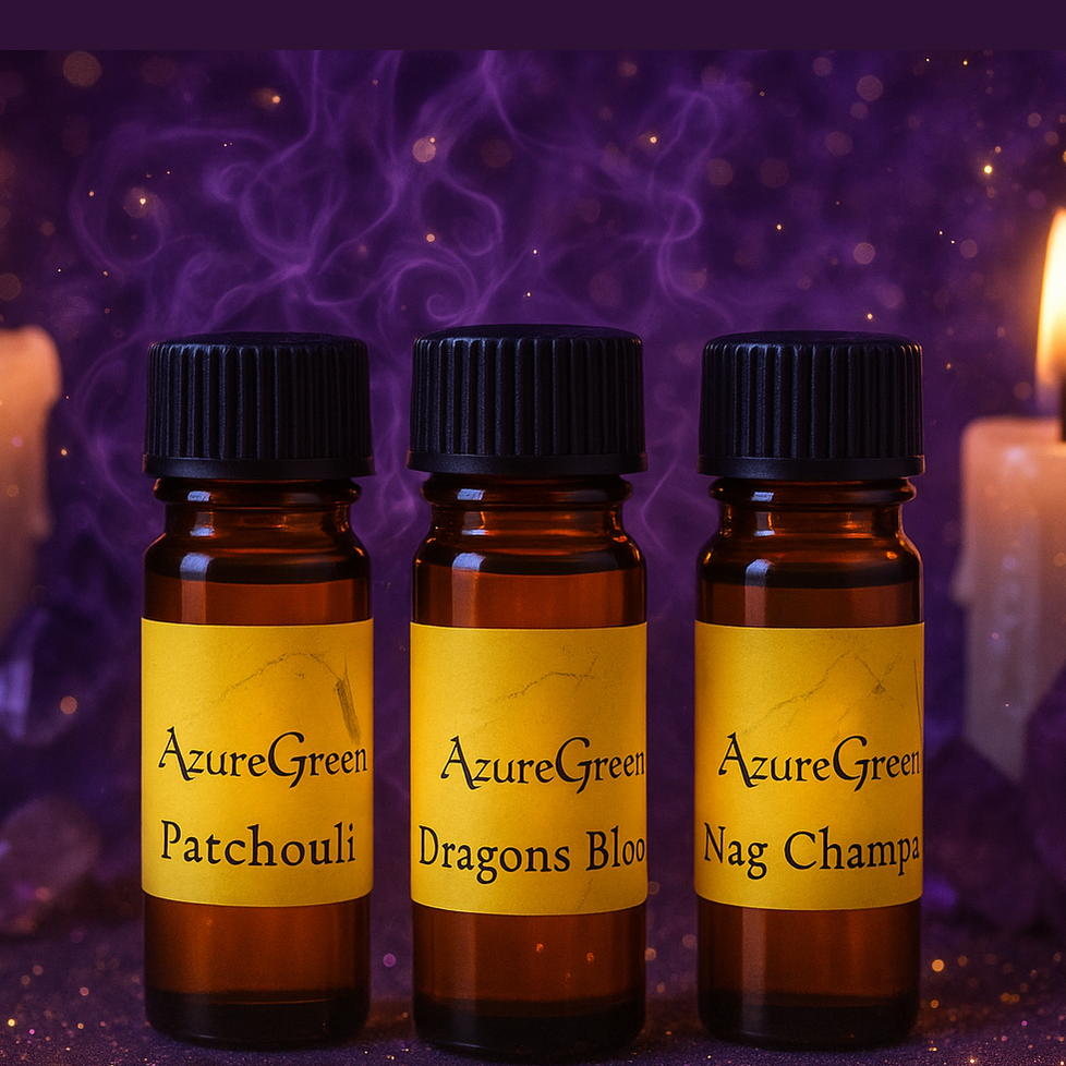 Exact Azure Green essential oils with magical mystical effects