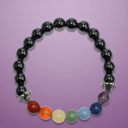 Exact black onyx chakra bracelet with clean professional styling and Witchy Like watermark