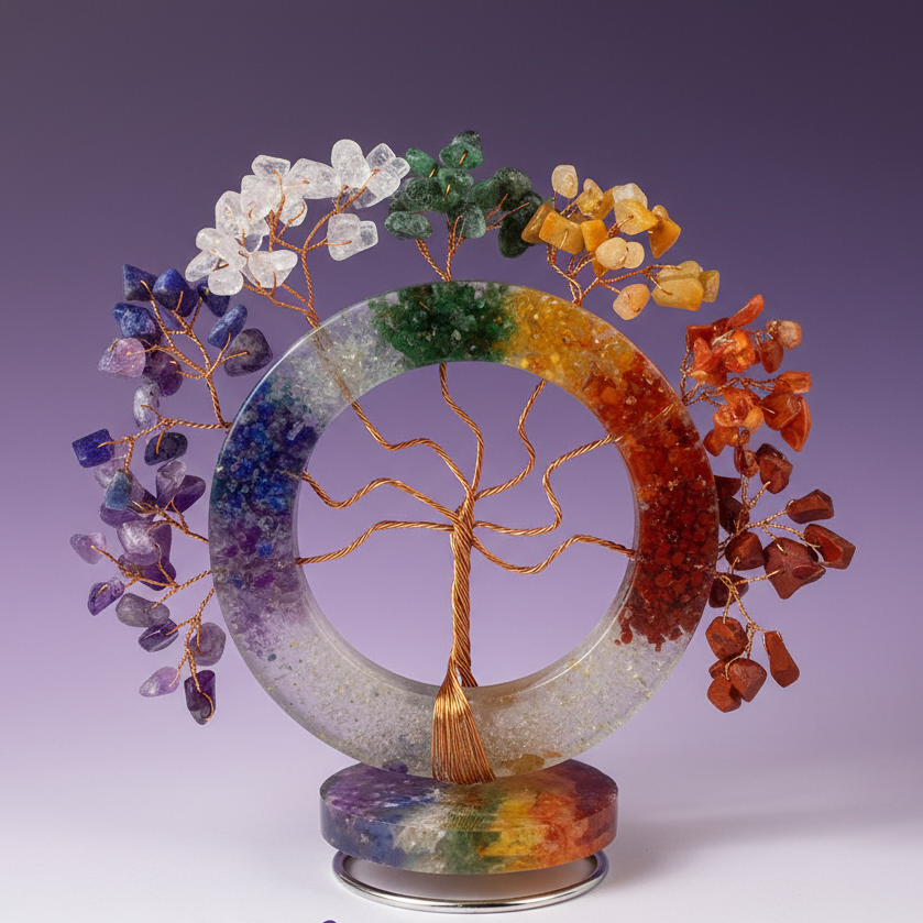 Exact chakra tree of life with clean professional styling and Witchy Like watermark