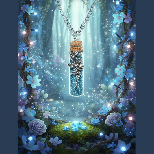 Exact fairy dust necklace with enchanted garden fairy magic effects
