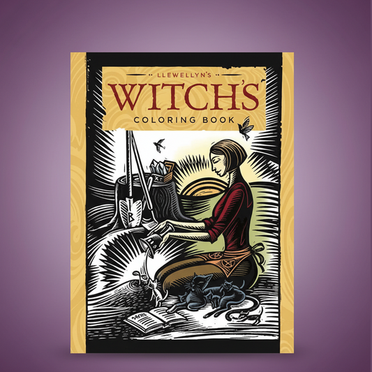 Exact Llewellyn's Witch's Coloring Book with clean professional styling and Witchy Like watermark