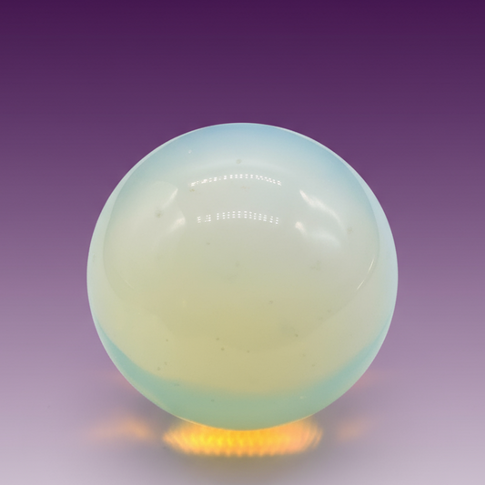 Exact opalite crystal ball with clean professional styling and Witchy Like watermark