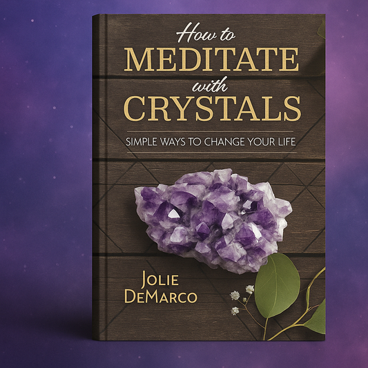 Exact original How to Meditate with Crystals book with elegant composition