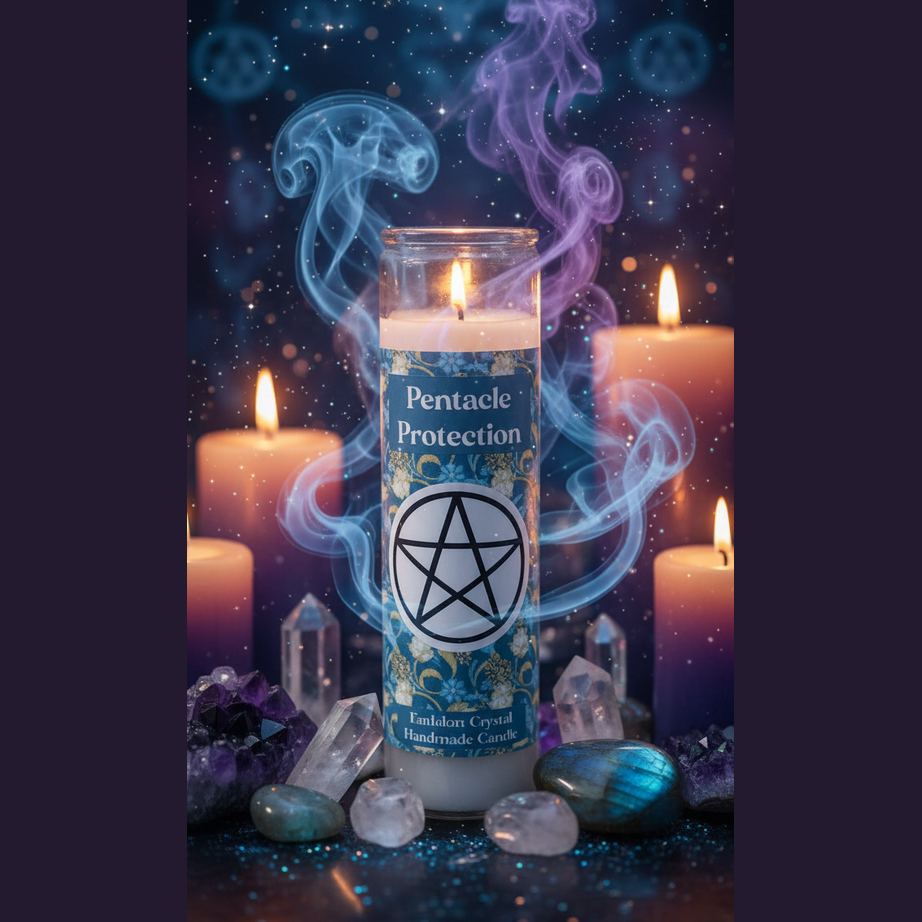 Exact Pentacle Protection candle with magical protective effects