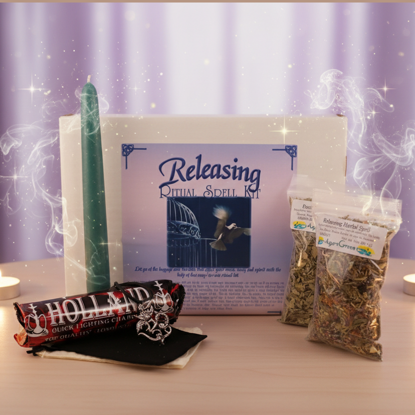 Exact Releasing Ritual Spell Kit with lighter mystical atmosphere