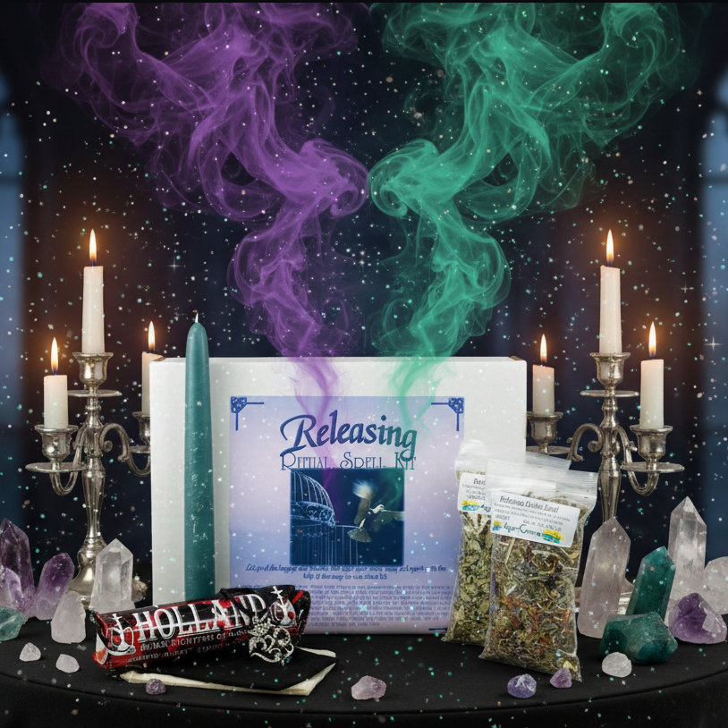 Exact Releasing Ritual Spell Kit with magical releasing effects