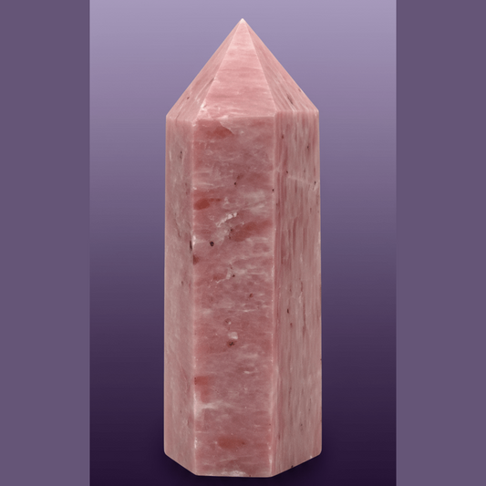 Exact rose quartz tower with clean professional styling and Witchy Like watermark