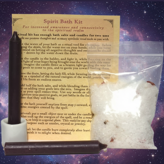 Exact Spirit Bath Kit with cosmic mystical styling and Witchy Like watermark