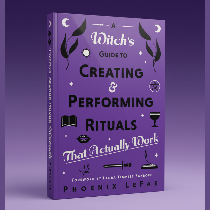Exact Witch's Guide to Rituals book with clean professional styling and Witchy Like watermark