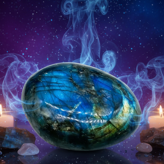 Labradorite Palm Stone - Mystical Altar Style