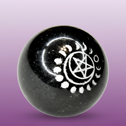 Witchy Like - Moon Pentacle Crystal Sphere Professional
