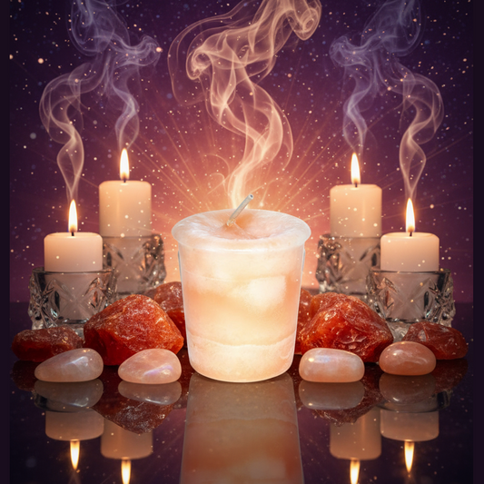 Peach Votive Candle - Mystical Altar Style
