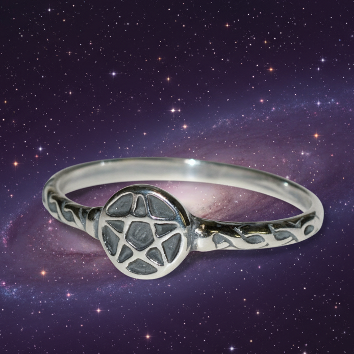 Pentacle Ring - Mystical Starry Night