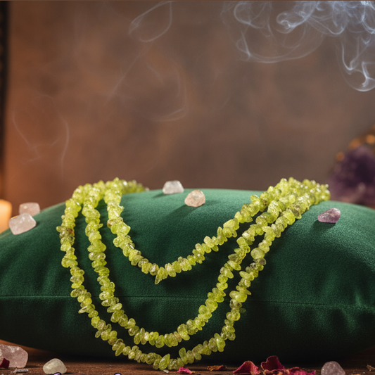 Peridot Chip Necklace - Luxurious Sanctuary