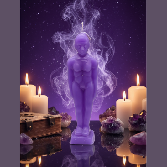 Purple Figure Candle - Mystical Altar Style