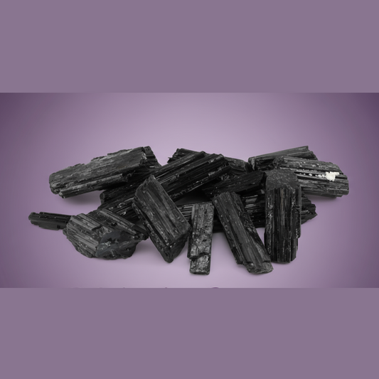 Raw Black Tourmaline Crystals - Clean Professional