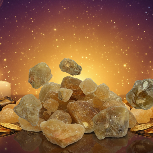 Raw Citrine Chunks - Mystical Altar Style