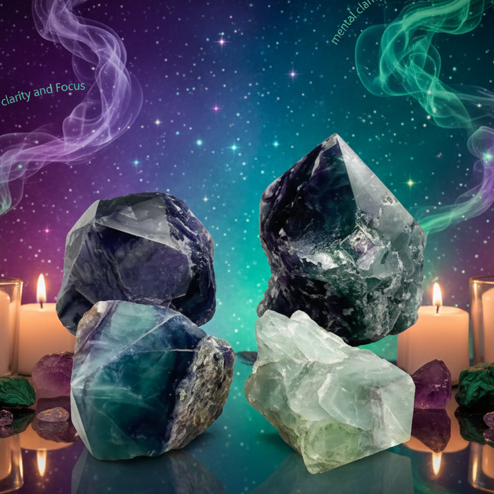 Raw Fluorite Chunks - Mystical Altar Style