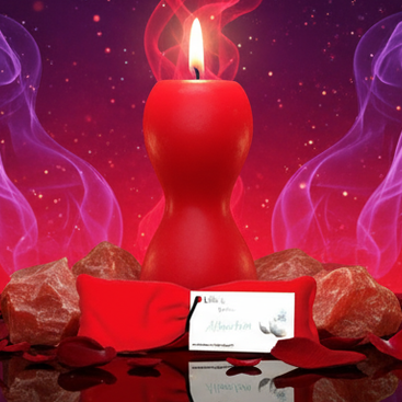 Red Spell Candle - Mystical Altar Style