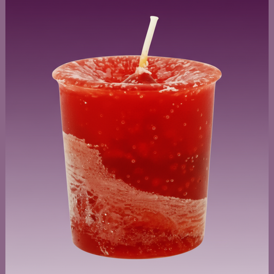 Red Votive Candle - Clean Professional