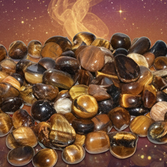 Tiger's Eye Tumbled Stones - Mystical Altar Style