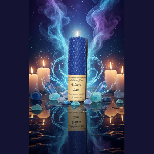 Water Element Candle - Mystical Altar Style