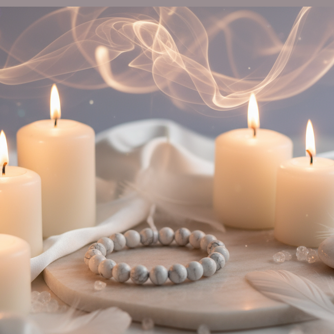 White Howlite Bracelet - Luxurious Sanctuary
