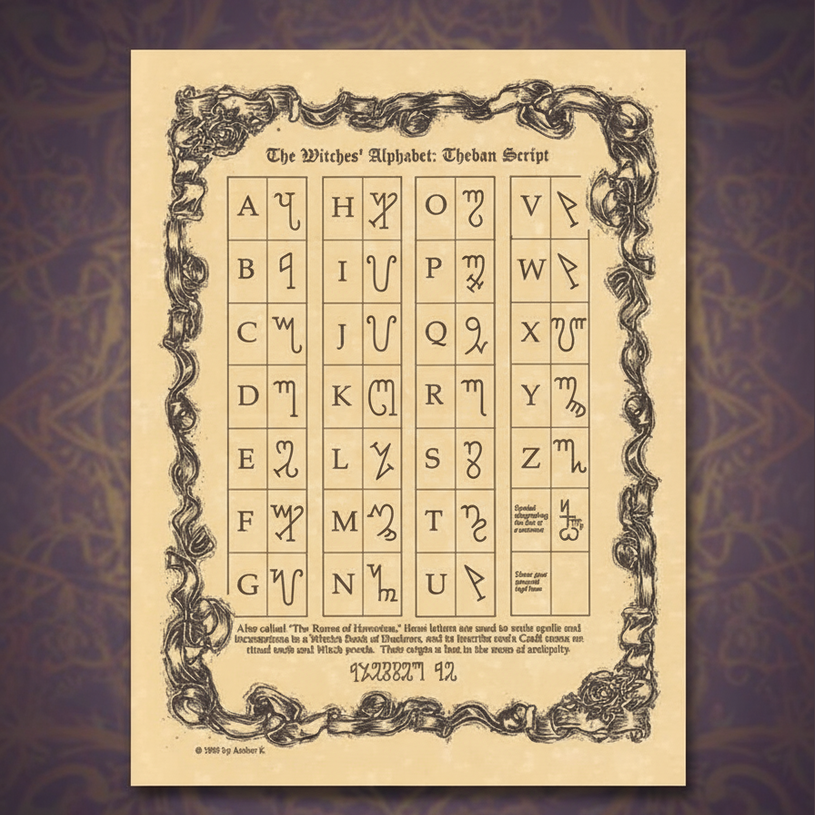 Witches' Alphabet Poster - Product Photo 1
